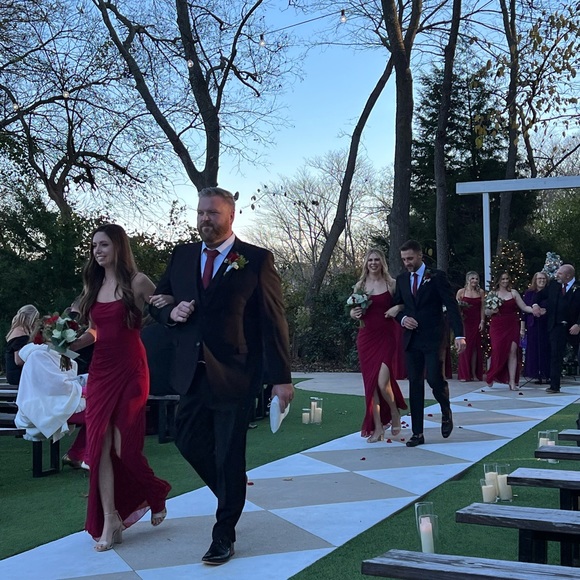 Floor length formal dress with slit EUC - Picture 5 of 12